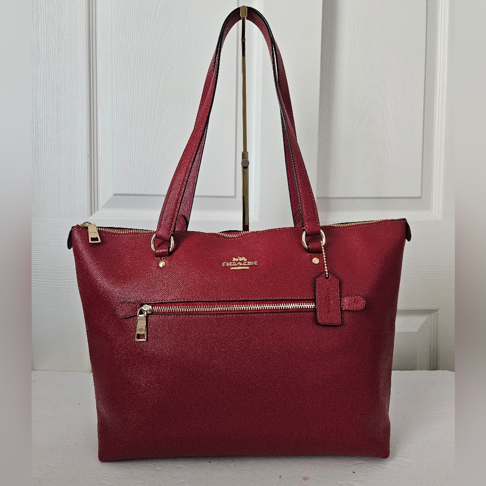 Coach Gallery Crossgrain Pebbled Leather Tote - Picture 1 of 13